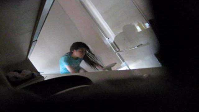 Cute singapore girl taking shower 