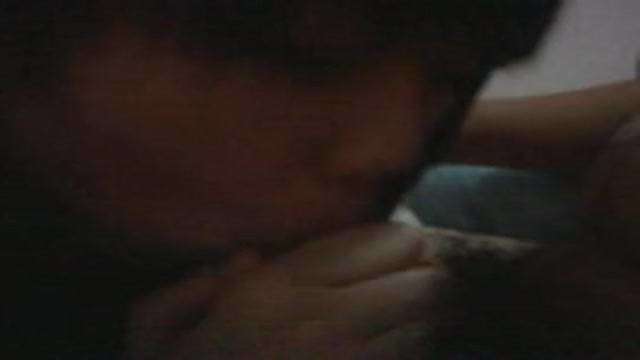 Maid pretending to blowjob 