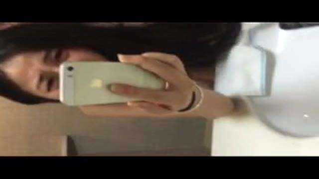 Girlfriend taking selfie while having sex in toilet 